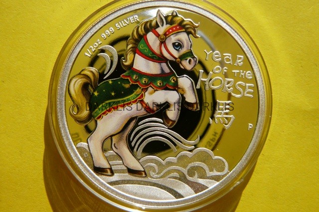 1/2$ COOK ISL 2014 KOŃ ROK KONIA SREBRO 999 PROOF