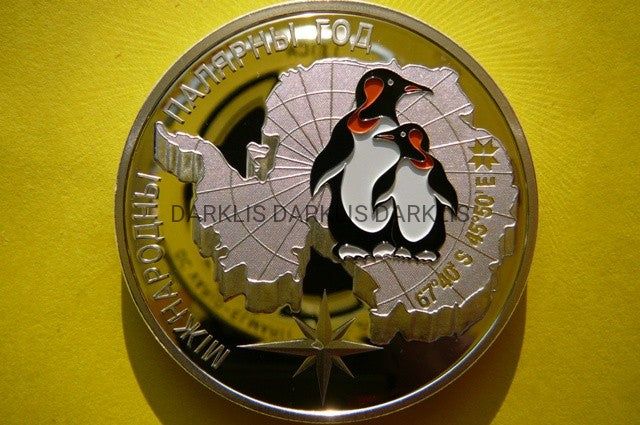 20 RUBLI BIAŁORUŚ 2007- PINGWIN ARKTYKA -Ag 925-Oz