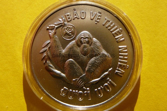 10 DONG WIETNAM 1987 GORYL ORANGUTAN OCHRONA ZWIER