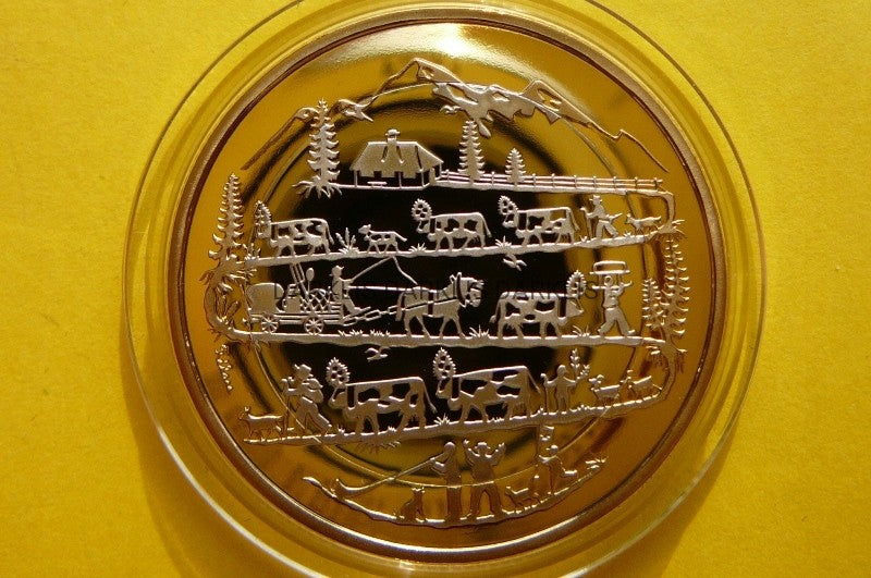 10 FRANK SZWAJCARIA 2015 ŚWIĘTO ALMABTRIEB PROOF