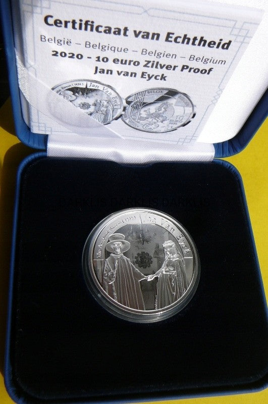 10 EURO BELGIA 2020 JAN VAN EYCK GOTYK Ag925 PROOF