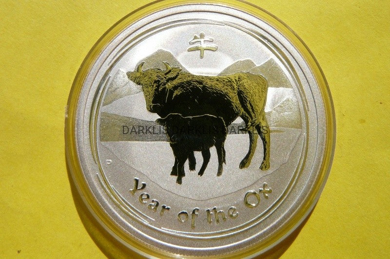 1$ AUSTRALIA 2009 ROK WOŁA OX LUNAR SREBRO 999 Oz