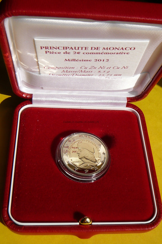 2 EURO MONACO 2012 GRIMALDI 500 LAT NIEPODLEGŁOŚCI