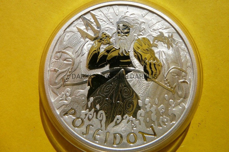 1$ TUVALU 2021 POSEJDON BOGOWIE OLIMPU Ag 999 Oz