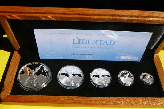 SET PLATA PURA MEKSYK 2011 BOGINI Ag 999 PROOF +CE
