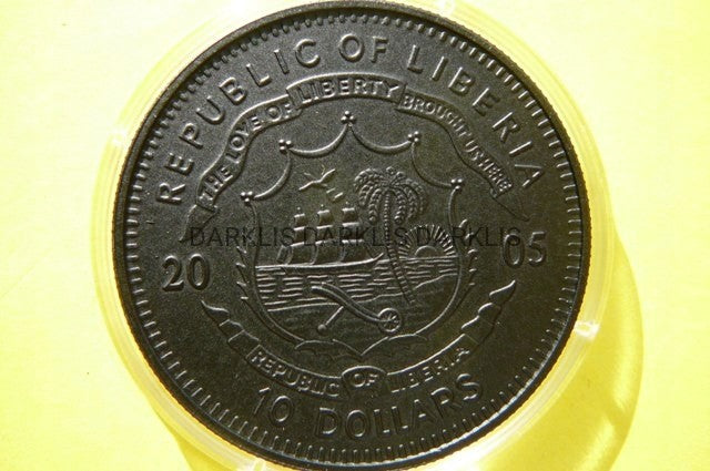 10$ LIBERIA 2005-PAPIEŻ JAN PAWEŁ II-Ag 925 RUTHEN