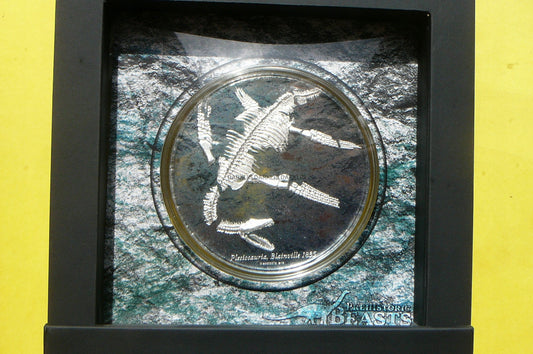 2000 TUGRIK MONGOLIA 2020 PLEZJOZAUR RZADKA 3Oz+CE