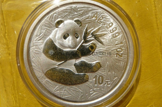 10 YUAN CHINY 2000 PANDA WIELKA Ag 999 UNCJA UNC !