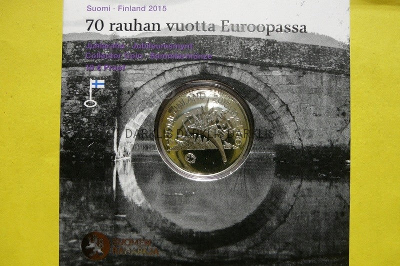 10 EURO FINLANDIA 2015 70 LAT POKOJU EUROPY PROOF
