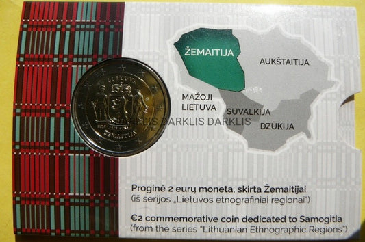 2 EURO LITWA 2019 - ŻMUDŹ REGIONY LITWY ZEMAITIJA