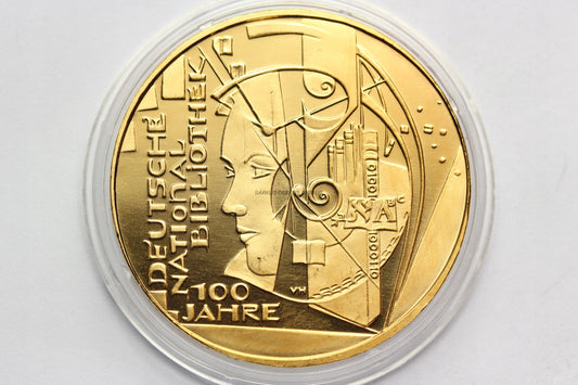 *10 EURO NIEMCY 2012 BIBLIOTEKA NARODOWA 24K ZŁOTO