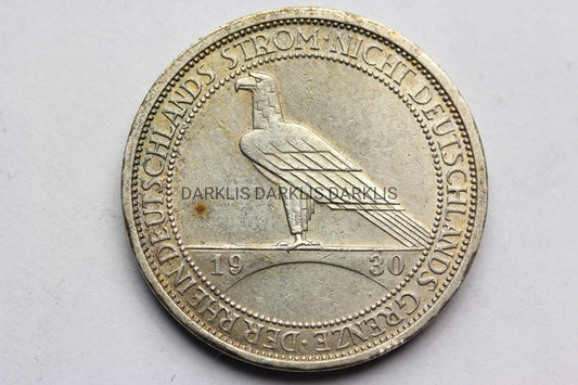 3 REICHSMARK WEIMAR 1930-J- ORZEŁ NADRENIA STROM