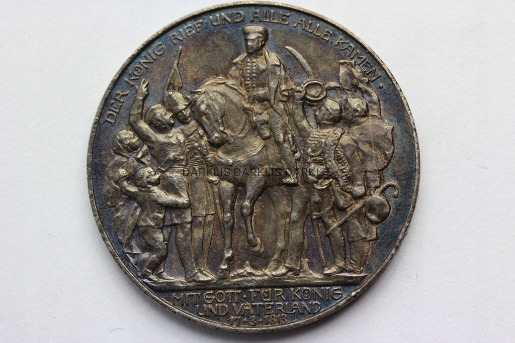 3 MARKI KAISERREICH PRUSY 1913 BITWA NARODÓW Nr 3