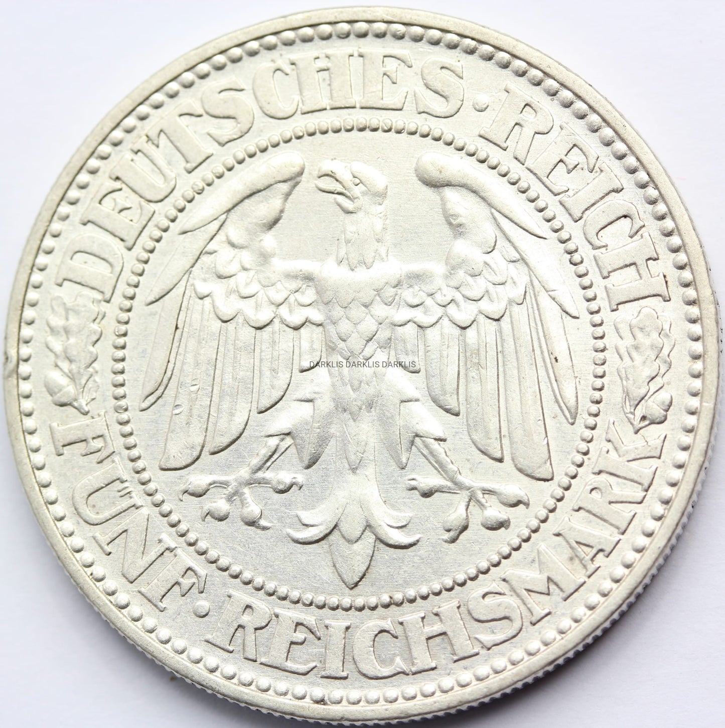 5 REICHSMARK WEIMAR 1928 A DĄB RZADKA SUPER STAN N.2