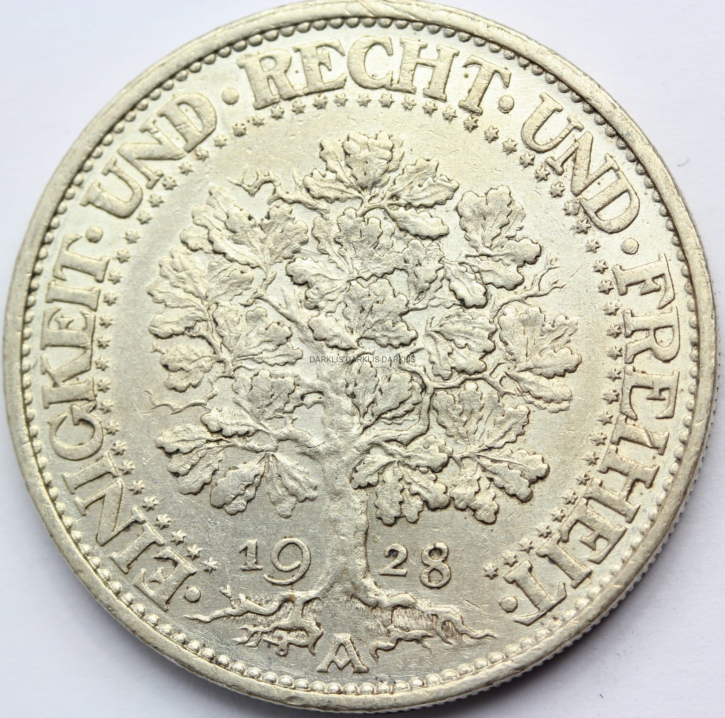 5 REICHSMARK WEIMAR 1928 A DĄB RZADKA SUPER STAN N.1