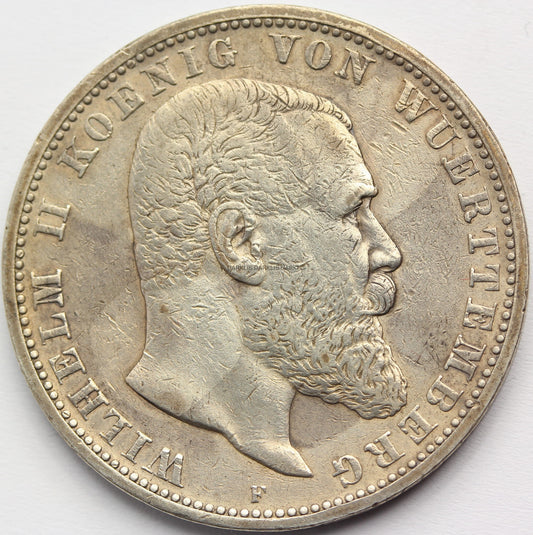 5 MAREK KAISERREICH WIRTEMBERGIA 1902 WILHELM N.1