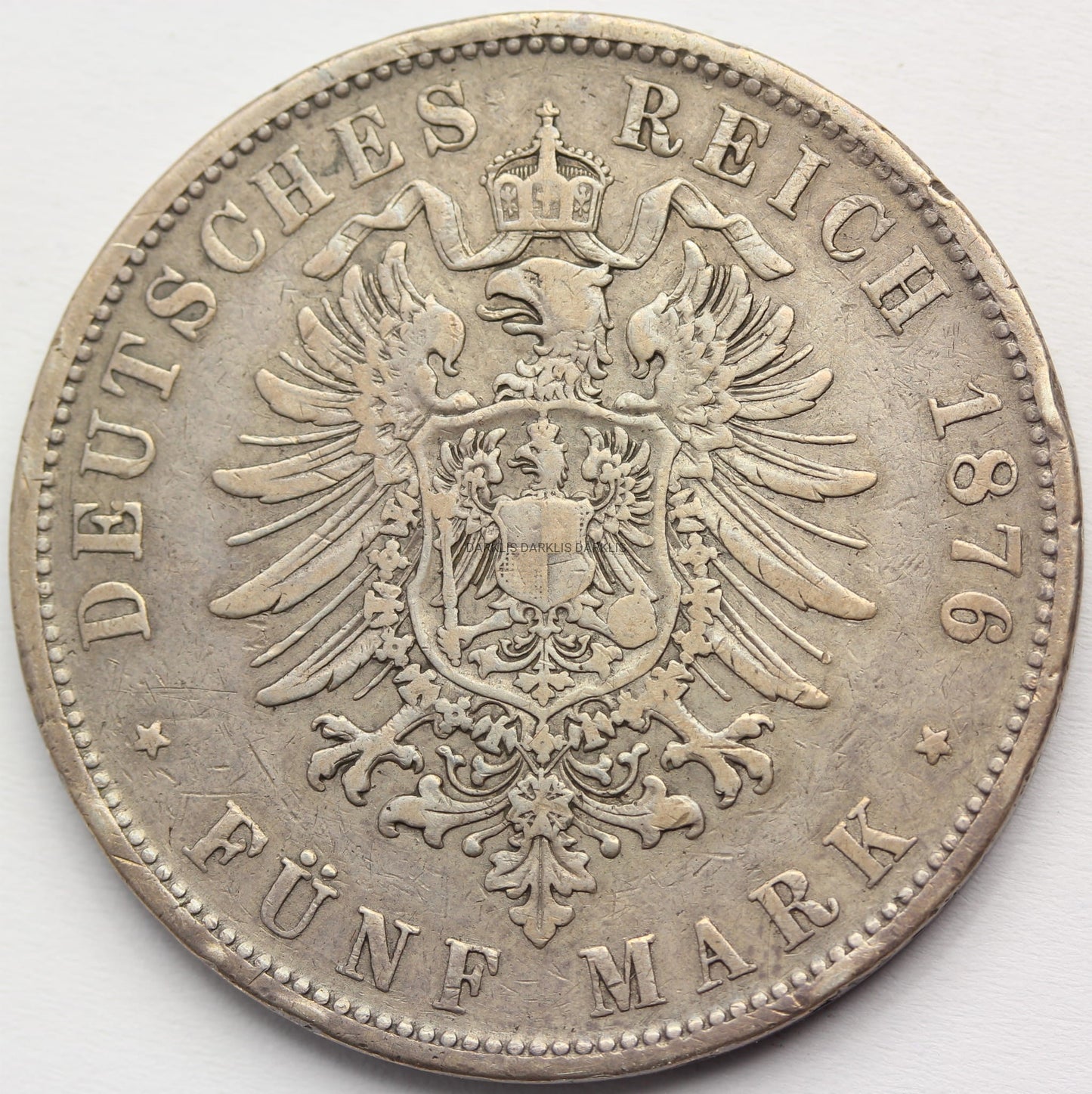 5 MAREK KAISERREICH WIRTEMBERGIA 1876 KAROL Nr.7