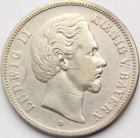 5 MAREK KAISERREICH BAWARIA 1874 LUDWIK II RZADSZA Nr13