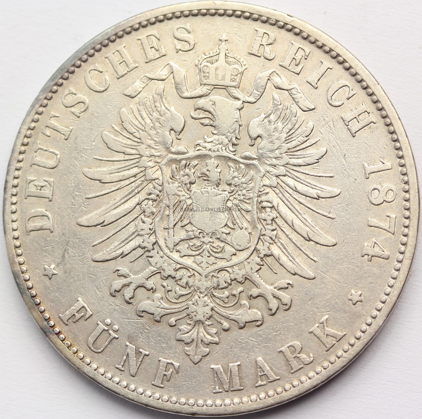 5 MAREK KAISERREICH BAWARIA 1874 LUDWIK II RZADSZA Nr13