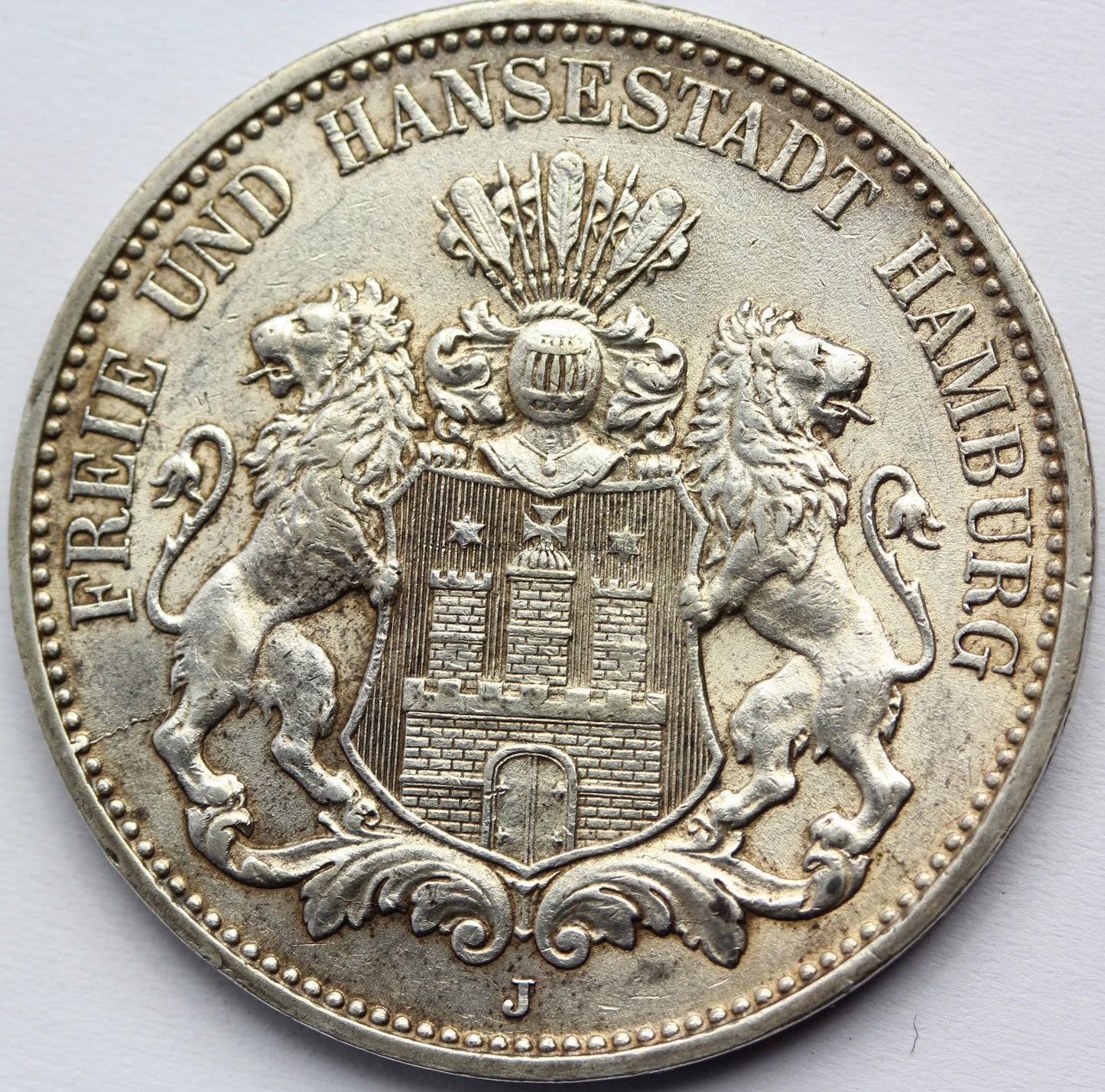 3 MARKI KAISERREICH HAMBURG 1911 ORYGINAŁ RZADKA Nr80
