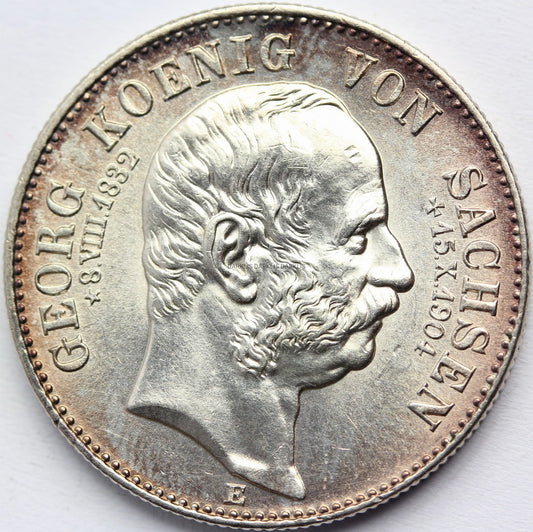 2 MARKI KAISERREICH SAKSONIA 1904 GEORG POŚMIERTNA Nr73