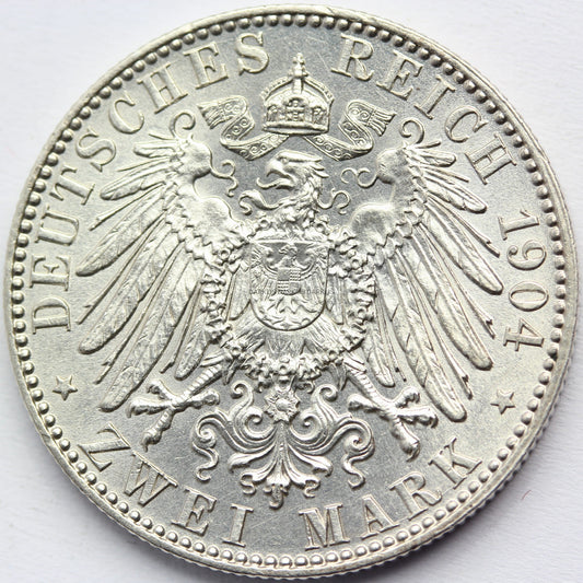 2 MARKI KAISERREICH SAKSONIA 1904 GEORG POŚMIERTNA Nr73