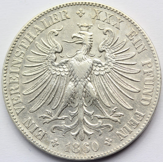 TALAR NIEMCY WOLNE MIASTO FRANKFURT 1860 - STAN!!! Nr.1
