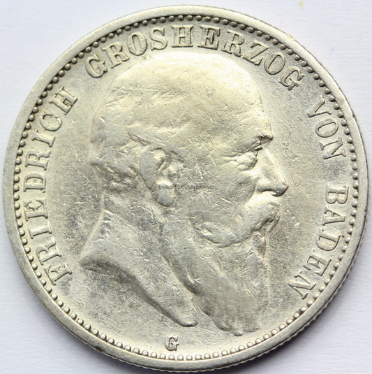 2 MARKI BADENIA KAISERREICH 1907 FRYDERYK I Nr.7