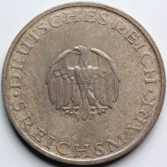 5 REICHSMARK WEIMAR 1929 D GOTTHOLD LESSING RZADKA Nr.2