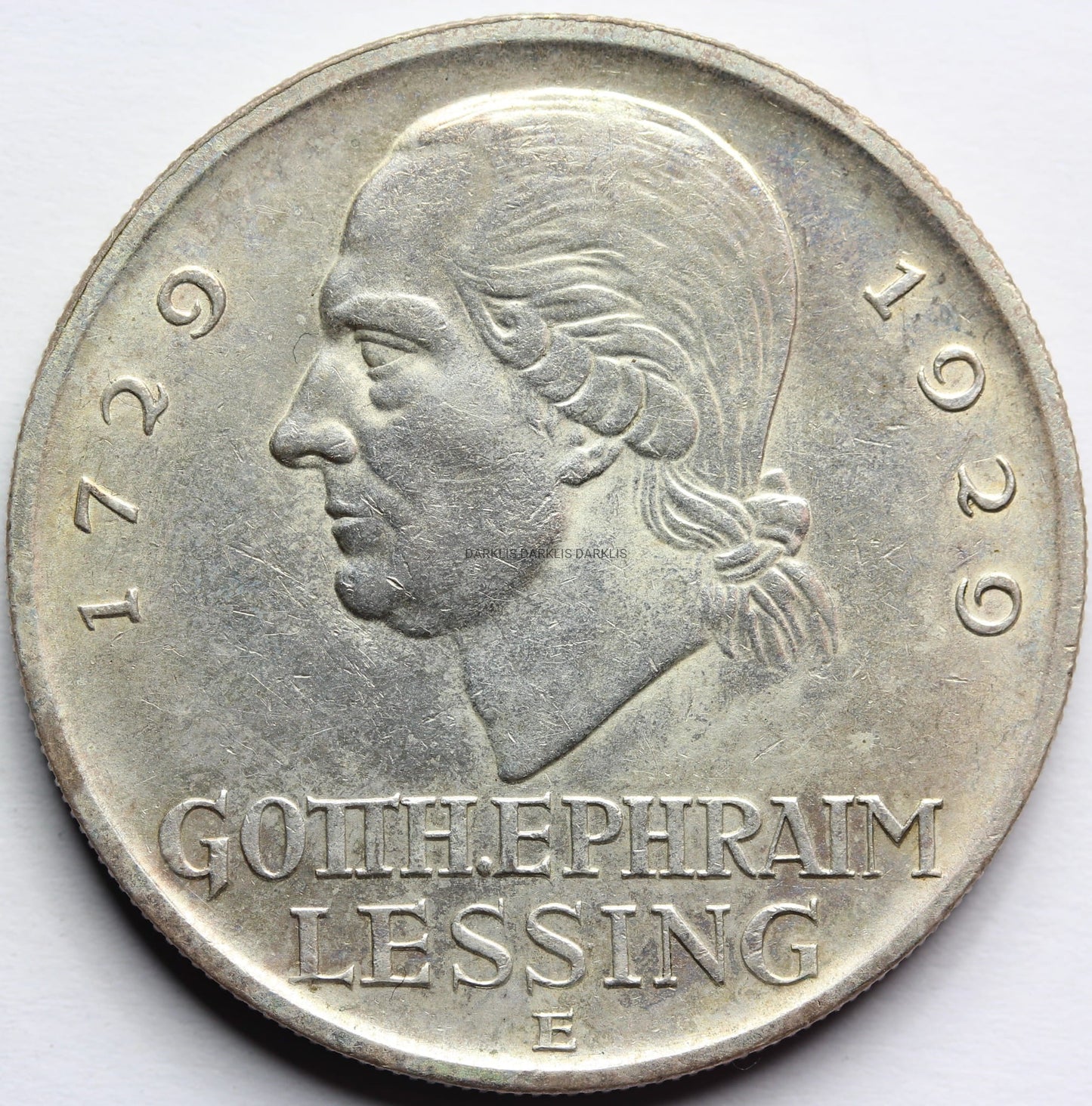 5 REICHSMARK WEIMAR 1929 E GOTTHOLD LESSING RZADKA Nr.3