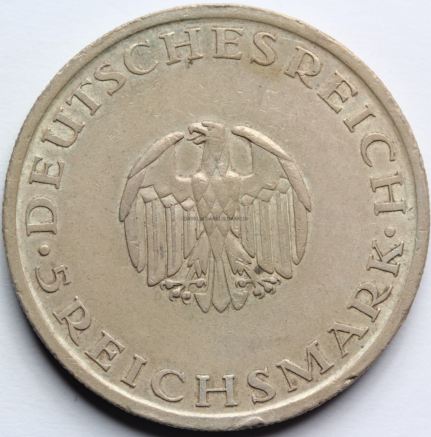 5 REICHSMARK WEIMAR 1929 F GOTTHOLD LESSING RZADKA Nr.4