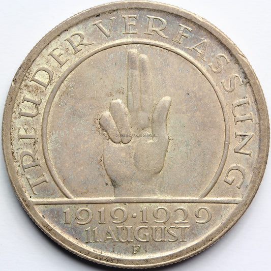 5 MAREK WEIMAR 1929 F HINDENBURG KONSTYTUCJA Nr.4