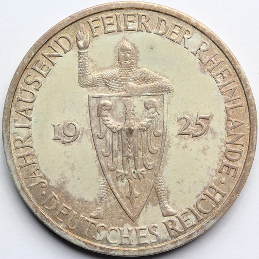 5 REICHSMARK WEIMAR NIEMCY 1925 F 100 LAT NADRENII Nr.4