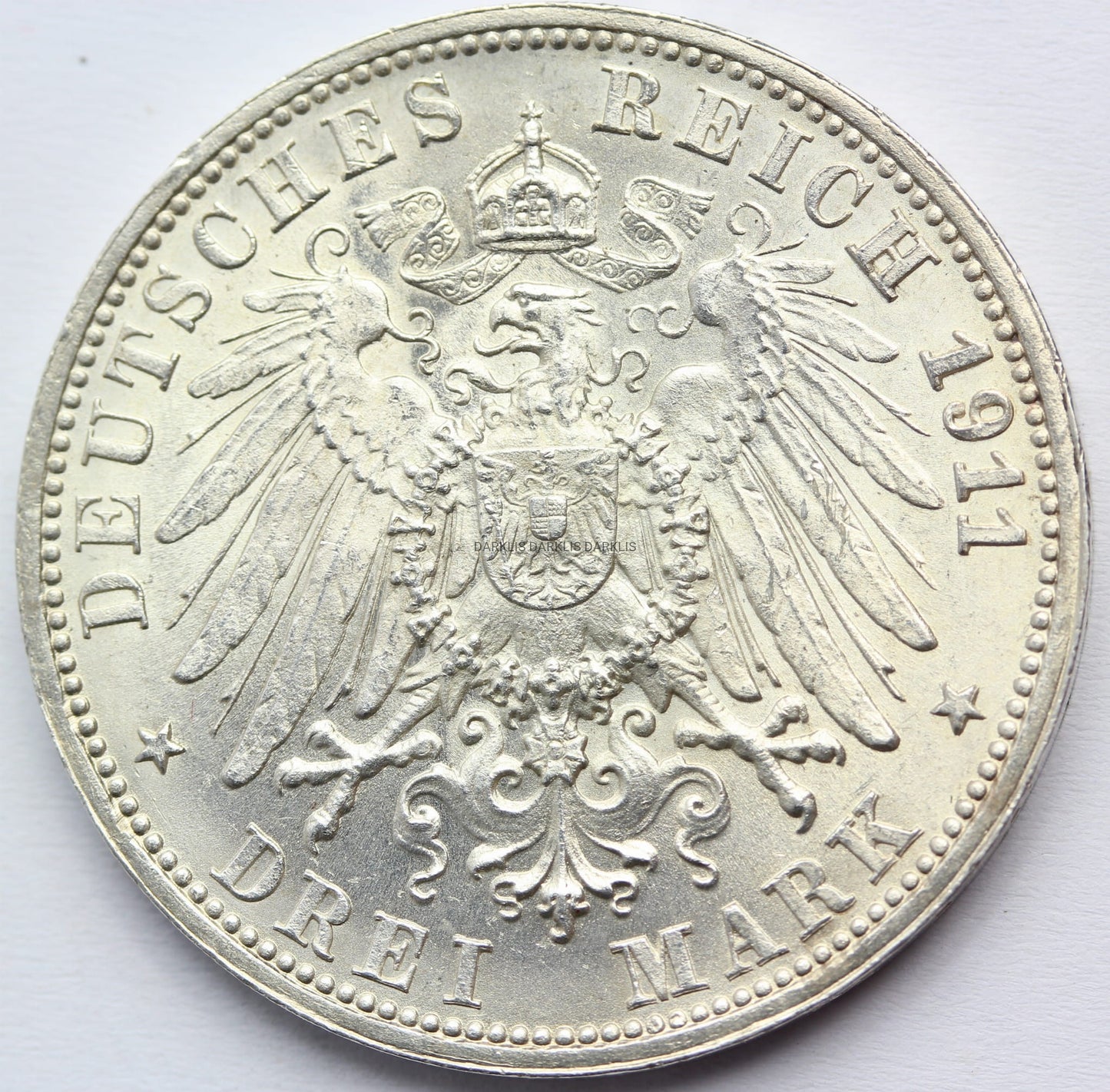 3 MARKI KAISERREICH WIRTEMBERGIA 1911 SREBRNE Nr.4