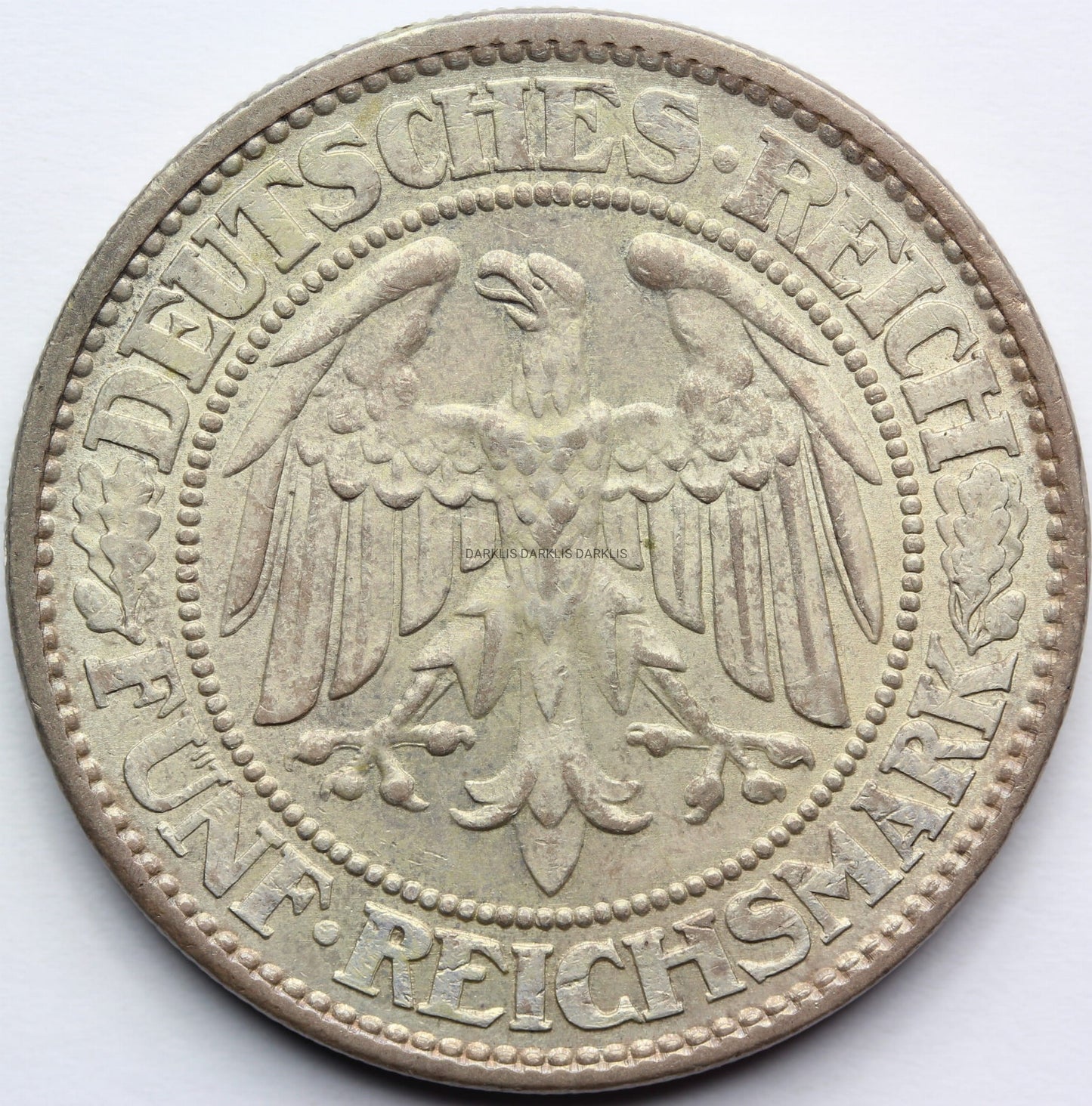 5 REICHSMARK WEIMAR 1931 A DĄB RZADKA SUPER STAN Nr.3