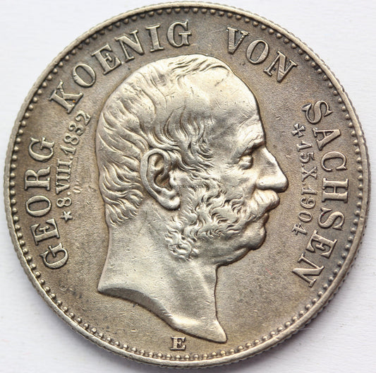 2 MARKI KAISERREICH SAKSONIA 1904 GEORG POŚMIERTNA Nr.8