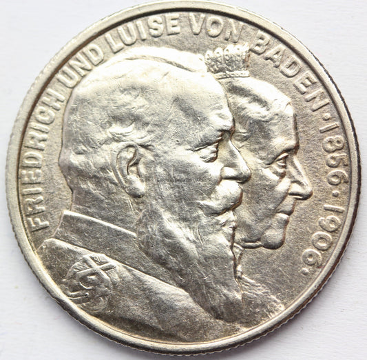 2 MARKI BADENIA 1906 ZŁOTE GODY FRYDERYK I i LUIZA NR.10