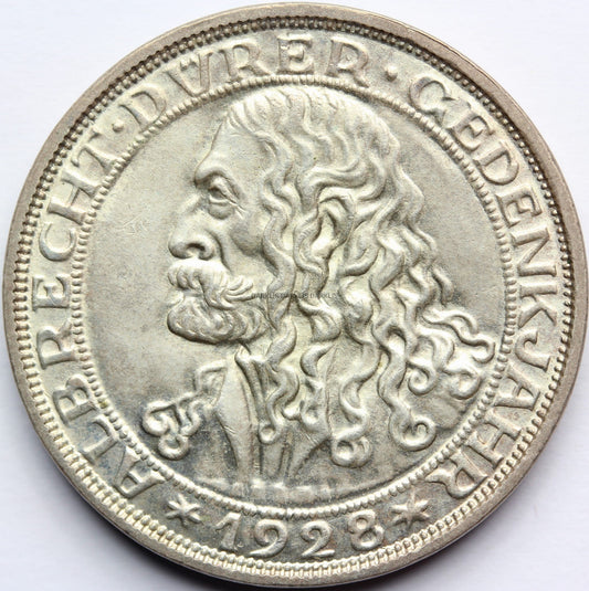 3 REICHSMARK WEIMAR 1928 ALBRECHT DURER RZADKA Nr.4