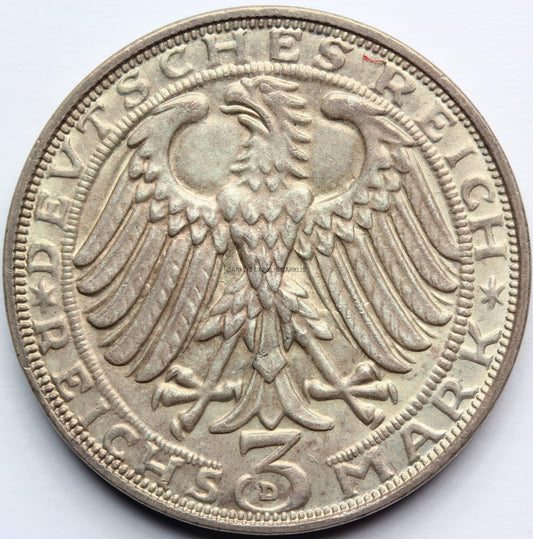 3 REICHSMARK WEIMAR 1928 ALBRECHT DURER RZADKA Nr.4