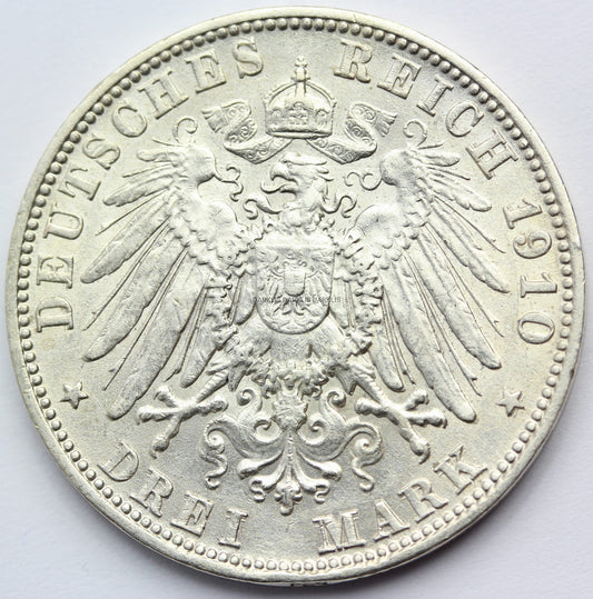 3 MARKI KAISERREICH BAWARIA 1910 OTTO STAN!! Nr.20