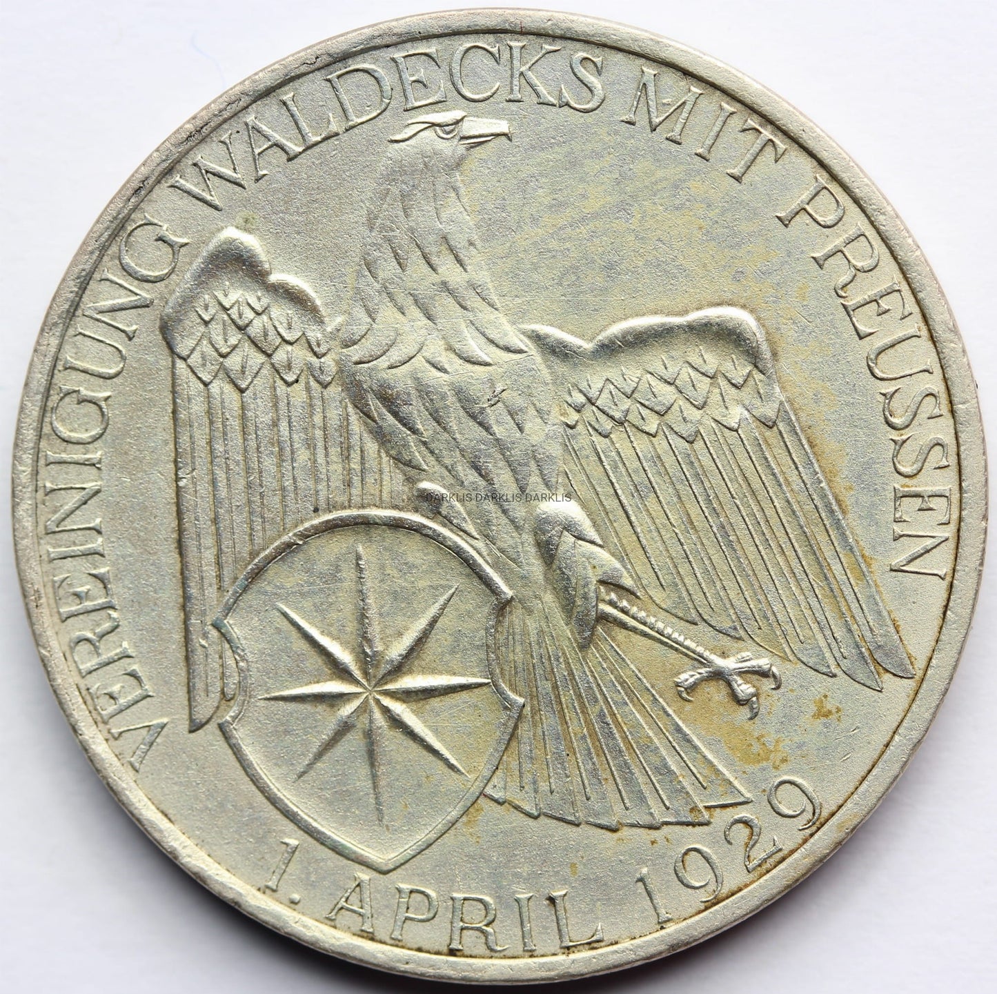 3 REICHSMARK WEIMAR 1929 UNIA WALDECKA i PRUS RZADKA