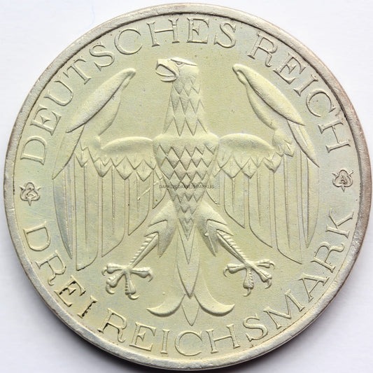 3 REICHSMARK WEIMAR 1929 UNIA WALDECKA i PRUS RZADKA