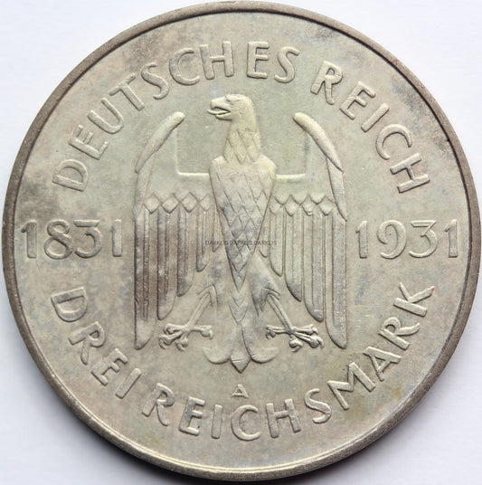 3 REICHSMARK WEIMAR 1931 HEINRICH VOM STEIN RZADKA Nr.2