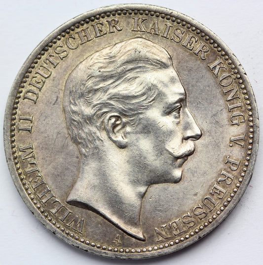 3 MARKI KAISERREICH PRUSY 1909 WILHELM II ORYGINAŁ Nr.5