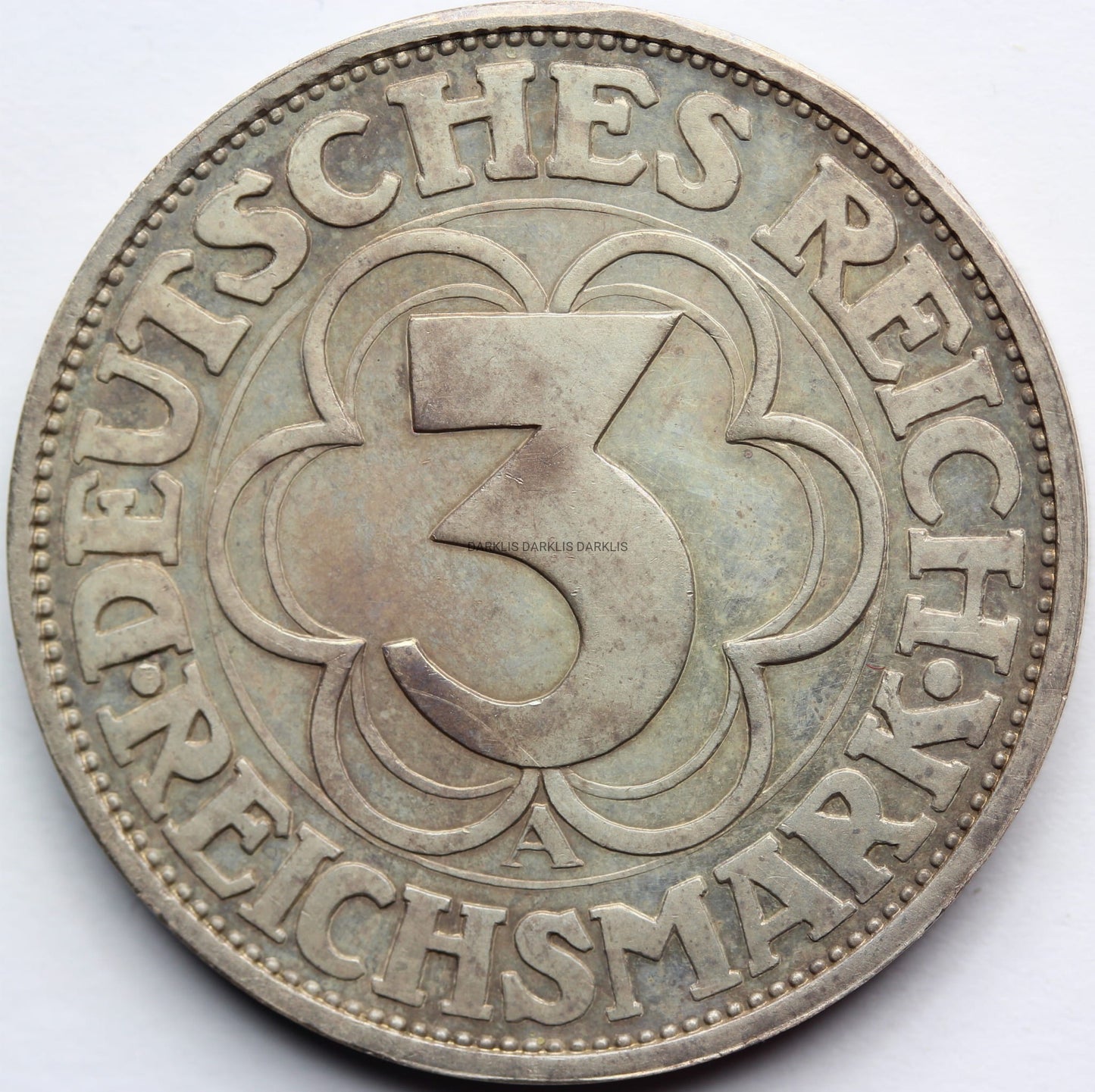 3 REICHSMARK WEIMAR 1927 1000 LAT NORDHAUSEN PROOF