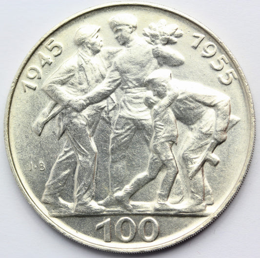 100 KORON CZECHOSŁOWACJA 1955 ROCZNICA WYZWOLENIA