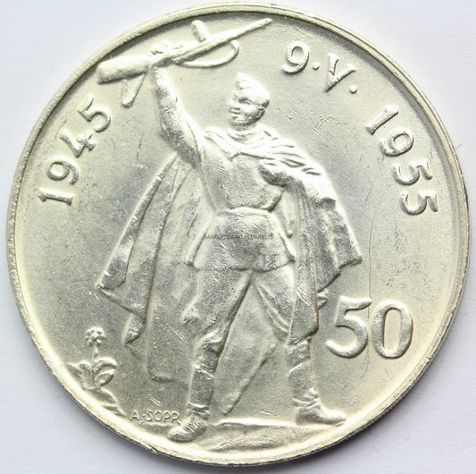 50 KORON CZECHOSŁOWACJA 1955 ROCZNICA WYZWOLENIA