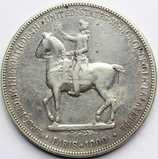 1$ USA 1900 AKT POMNIK LAFAYETTE BARDZO RZADKA