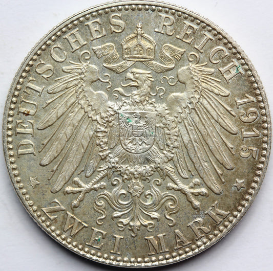 2 MARKI KAISERREICH SAKSONIA-MEININGEN 1915 POŚMIERTNA