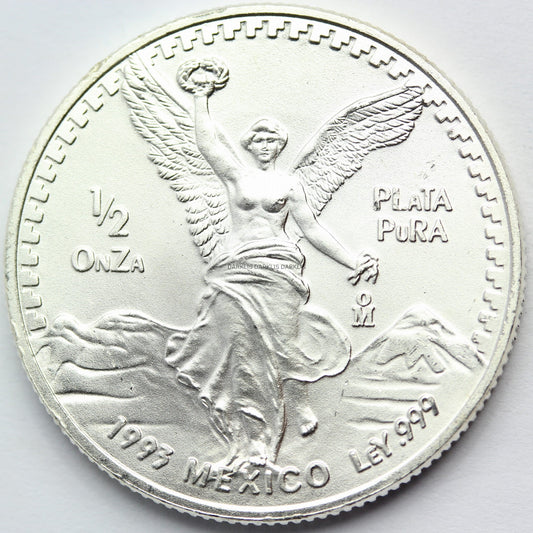 1/2 ONZA PLATA PURA MEKSYK 1993 BOGINI LIBERTAD Ag
